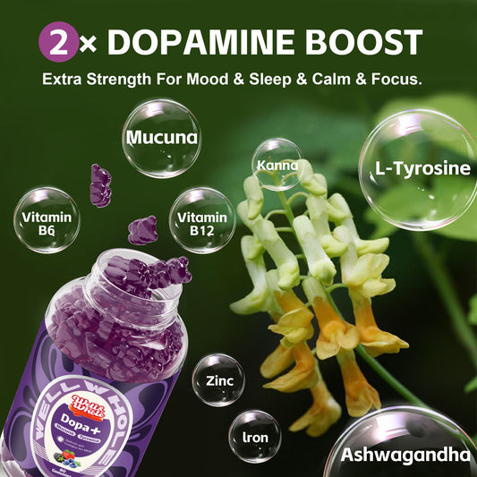 Dopamine Gummies gummies held in one hand before the evening wind-down
