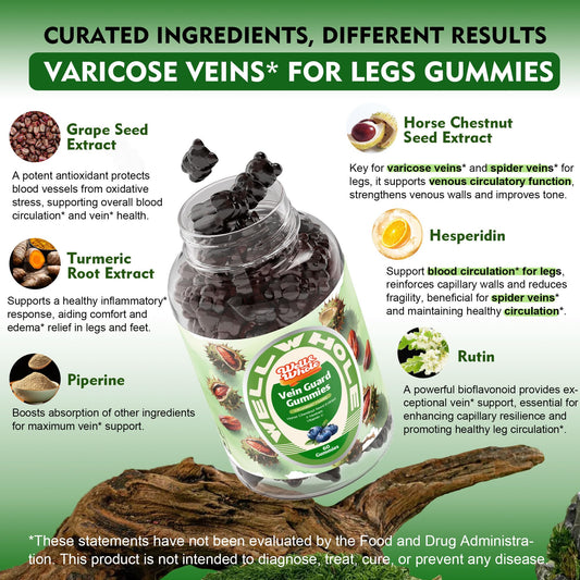 Horse Chestnut gummies held in one hand before the evening wind-down